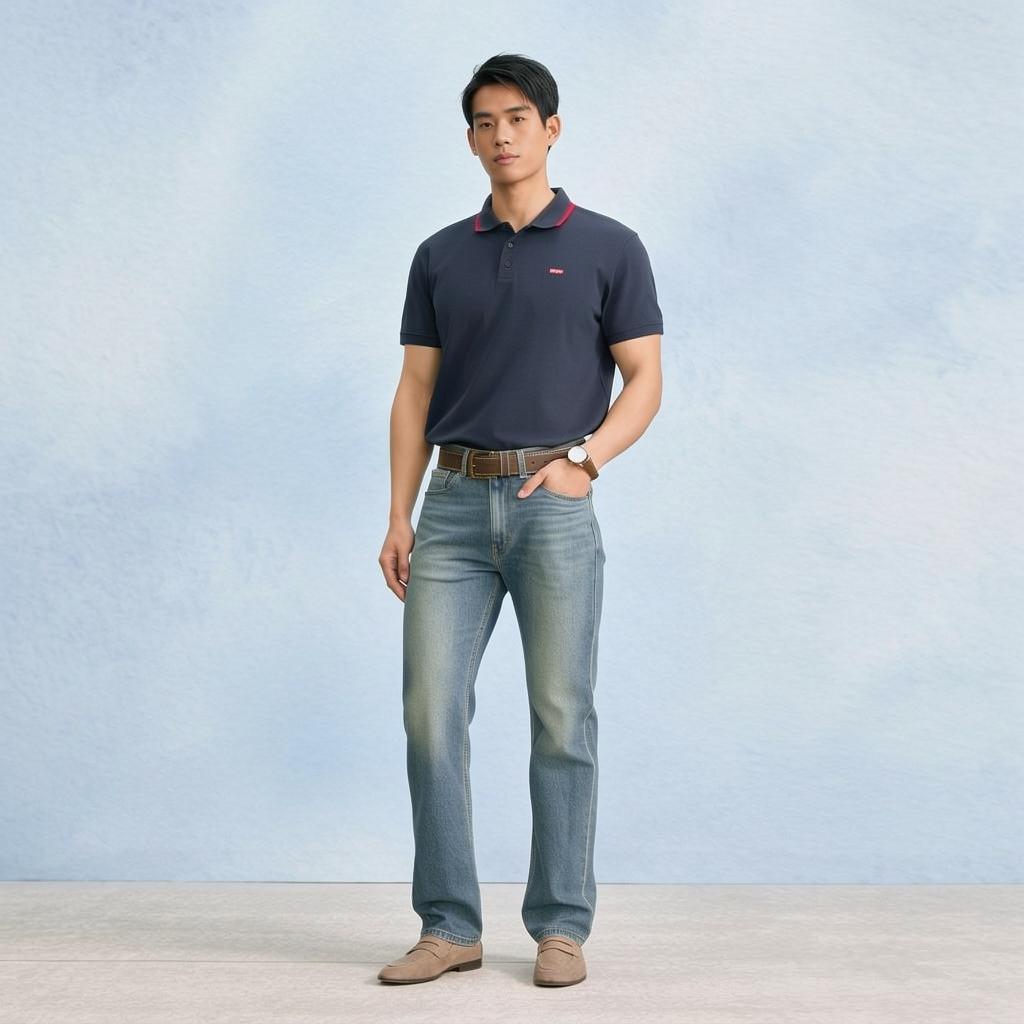 Levis Standard Classico Moda Versatile Leggero Traspirante Polo Unisex top 006X0-0002