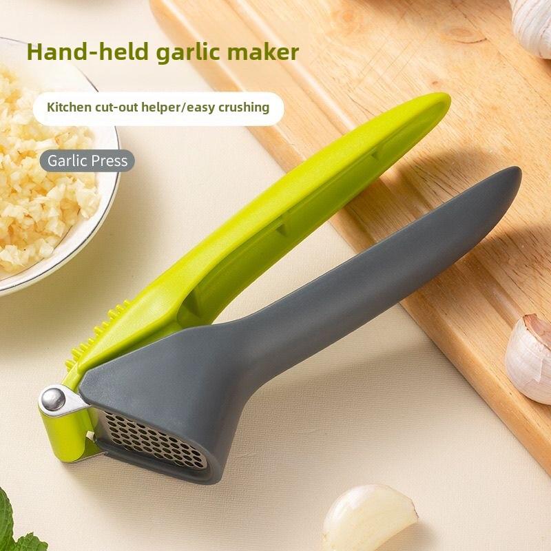 New Manual Stainless Steel Garlic Press Labor with Plastic Handle Saving Design Durable Garlic Puree Garlic Press Kitchen Gadget