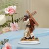 Jesus Ornament Supplies Scene Layout Lightweight with Holder Stand 2D Acrylic Sign for Mantel Decor Centerpiece Easter Holiday