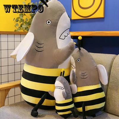 Net Red Shark Bee Plush Toy Bee Doll Doll Pillow Spoof Gift for Girlfriend Little Surprise Student Birthday Gift