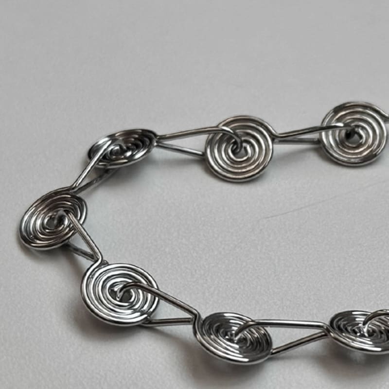 

A BIT MOR SPIRAL CONNECTION SILVER PLATED brass 40CM