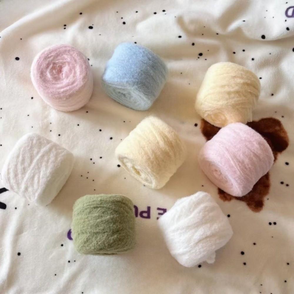100g New Fluffy Mohair Yarn Solid Color Warm Cotton Yarn Ball Soft DIY Knitted Scarf Yarn Woven