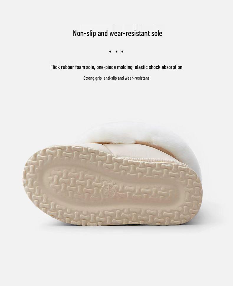 2025 Women's Winter Little Rabbit Snow Boots & Non-slip Cotton Slippers