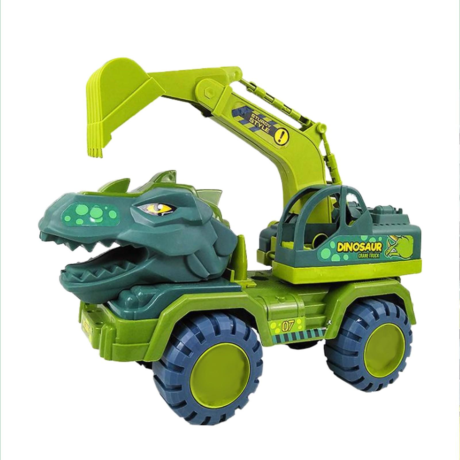 

Dinosaur Excavator Toy Vehicle Model with Movable Arm and Durable Wheels Construction Playset for Kids Outdoor Indoor Use зелёный