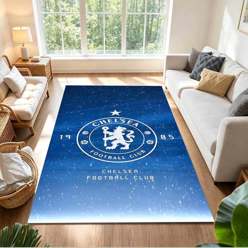 Chelsea Football Club Galaxy 2D Printed Floor Mat Soft Plush Water-resistant & Washable Office & Lounge Rug Stylish Area Rug