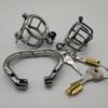 Prevent Extramarital Sex,Ergonomic Stainless Steel Stealth Lock Male Chastity Device,Cock Cage,Penis Ring Lock,Chastity Belt, M141