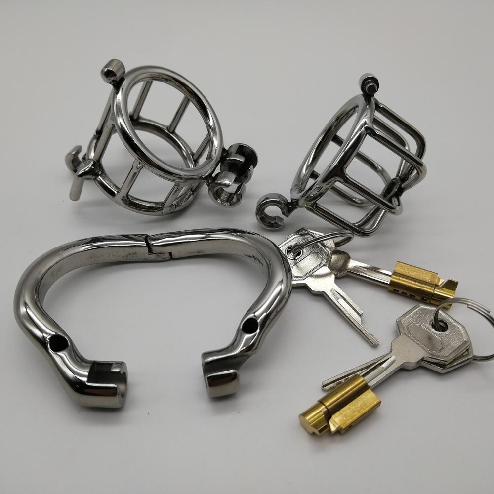 Prevent Extramarital Sex,Ergonomic Stainless Steel Stealth Lock Male Chastity Device,Cock Cage,Penis Ring Lock,Chastity Belt, M141