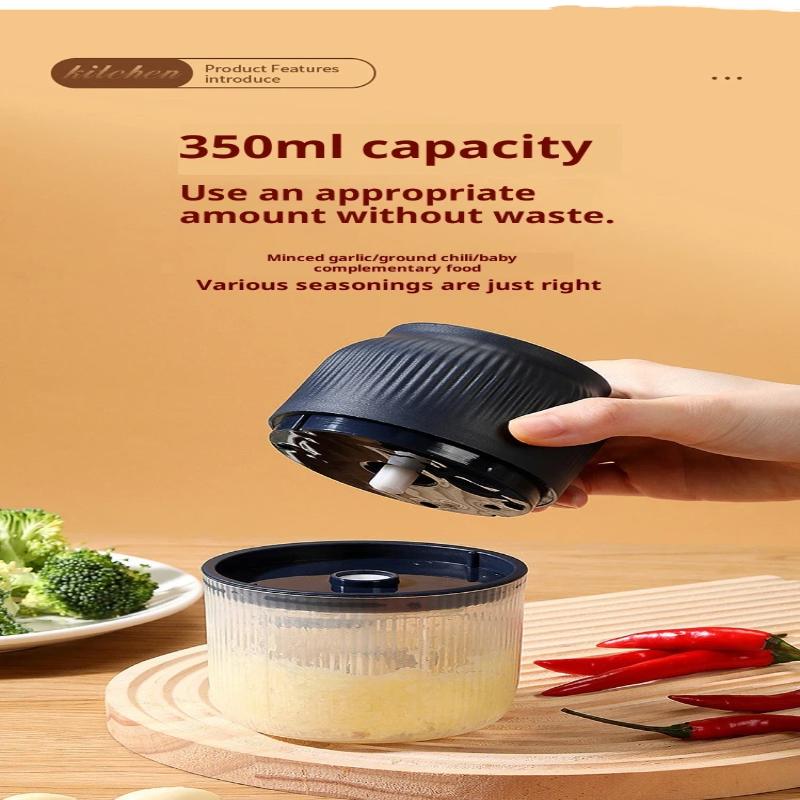 Portable Electric Garlic Masher Mini Food Vegetable Garlic Chili Meat Grinder Chopper