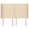 Tête de lit - Modèle oreilles - Crème - 147 x 16 x 118/128 cm - Hauteur réglable