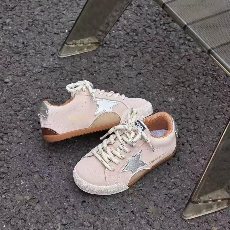 Retro Sports Shoes Autumn New Children's Board Shoes Fashion Polish Stars Small Dirty Shoes Soft Sole Boys and Girls Casual Shoes