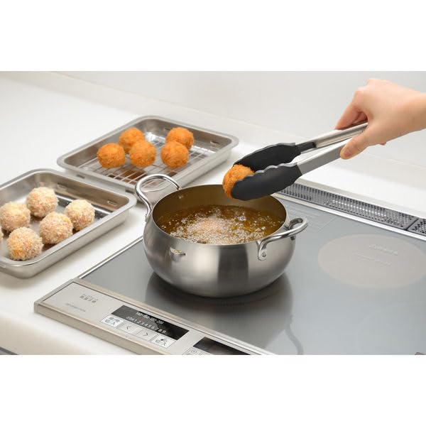 Wahei Freiz Stainless Steel Tempura Made in Pan, 20cm, IH/Gas, Japan, Tsubamesan, EM-076