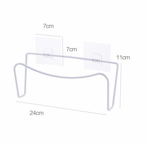 Shinepine Wall-Mounted Cutting Board Stand, Pot Lid Holder, Kitchen Storage with Strong Adhesive, No Drilling Required, 3-Piece Set, White