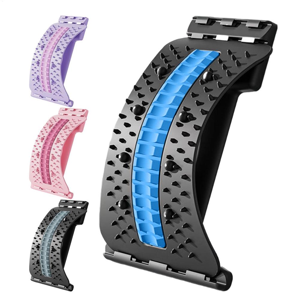 Rückenstrecker zur Linderung von Rückenschmerzen Mehrstufiges Rückenknackbrett, Unterstützung für unteren und oberen Rücken bei Bandscheibenvorfall, Fitness, Yoga