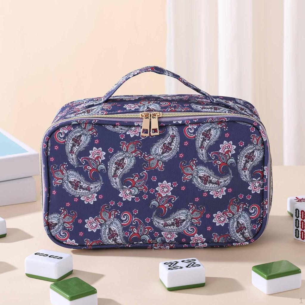 Empty American Mahjong Tile Bag Organizer Handbag Gift Zipper with Handle Portable Storage Travel
