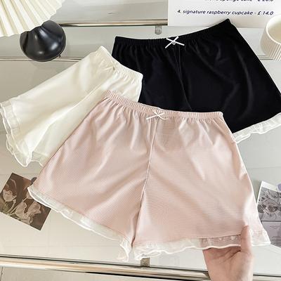 Leggings en Soie Glacée Lâche en Dentelle d'Été pour Femmes, Portables pour Sortir de la Maison