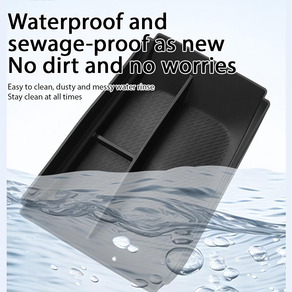 For Geely Boyue L/Starray 2025-2025 Center Console Lower Storage Box Car Central Tray TPE Organizer Accessories Tidying Black