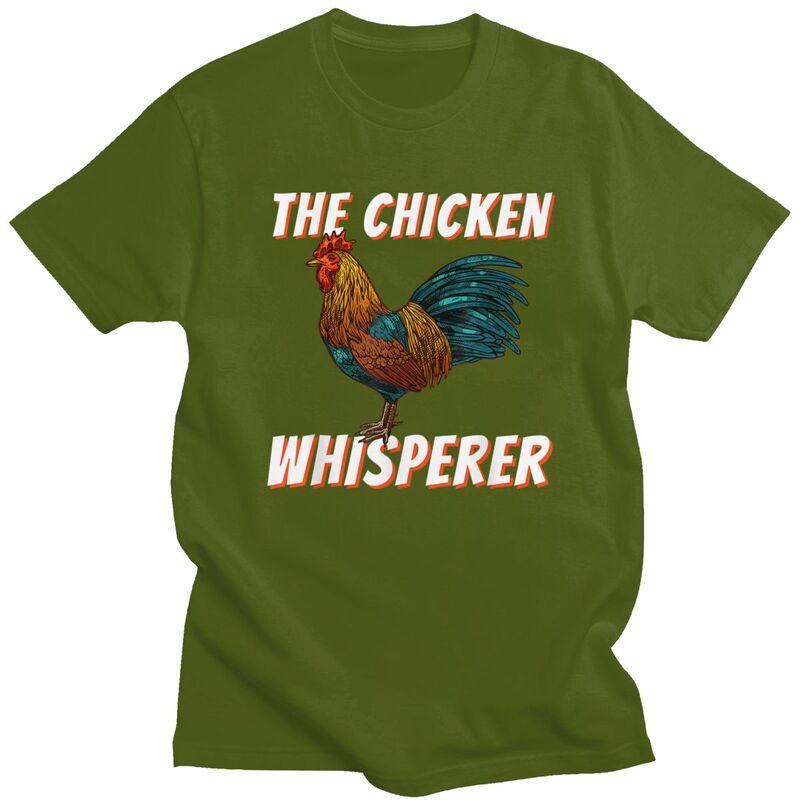 The Chicken Whisperer Tshirt Short Sleeve Farmer Joke Quotes Clothing Summer Style Loose Oversized 100 Cotton Tee Tops