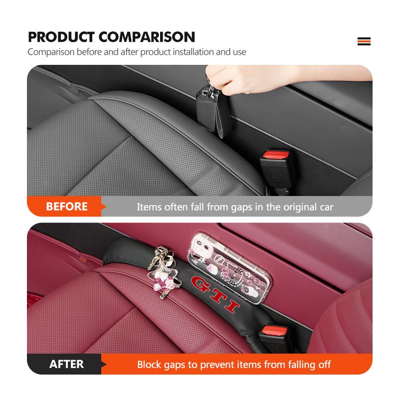 For Volkswagen VW Car logo J-type leak proof seat gap filling strip Accessories Jetta Golf4 5 6 Beetle CC B5 B6 B7 EOS GTI MK2