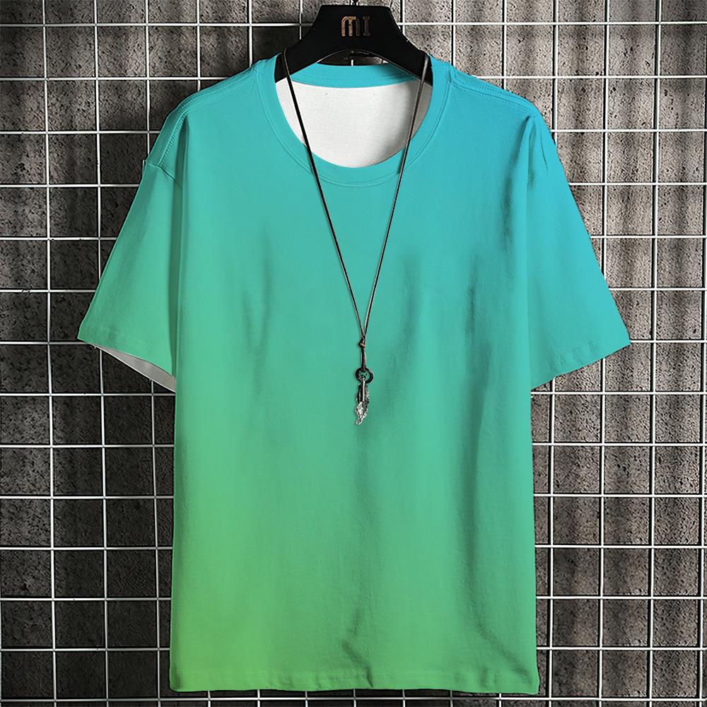 Letní pánské tričko Gradient 3D tisk vzor Jednoduchý trend Klasický street Styl Designer Pánské oblečení Běžné Top