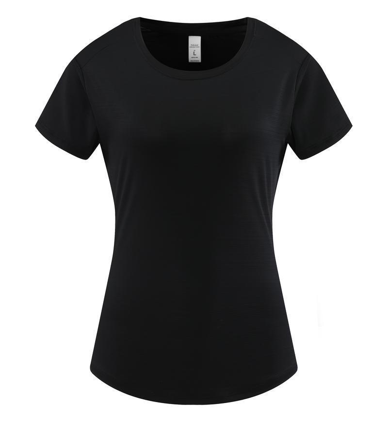 Women's Lightweight Quick-Dry Casual Sports T-shirt - Round Neck, Breathable, Comfortable, Short Sleeve, Customizable.
