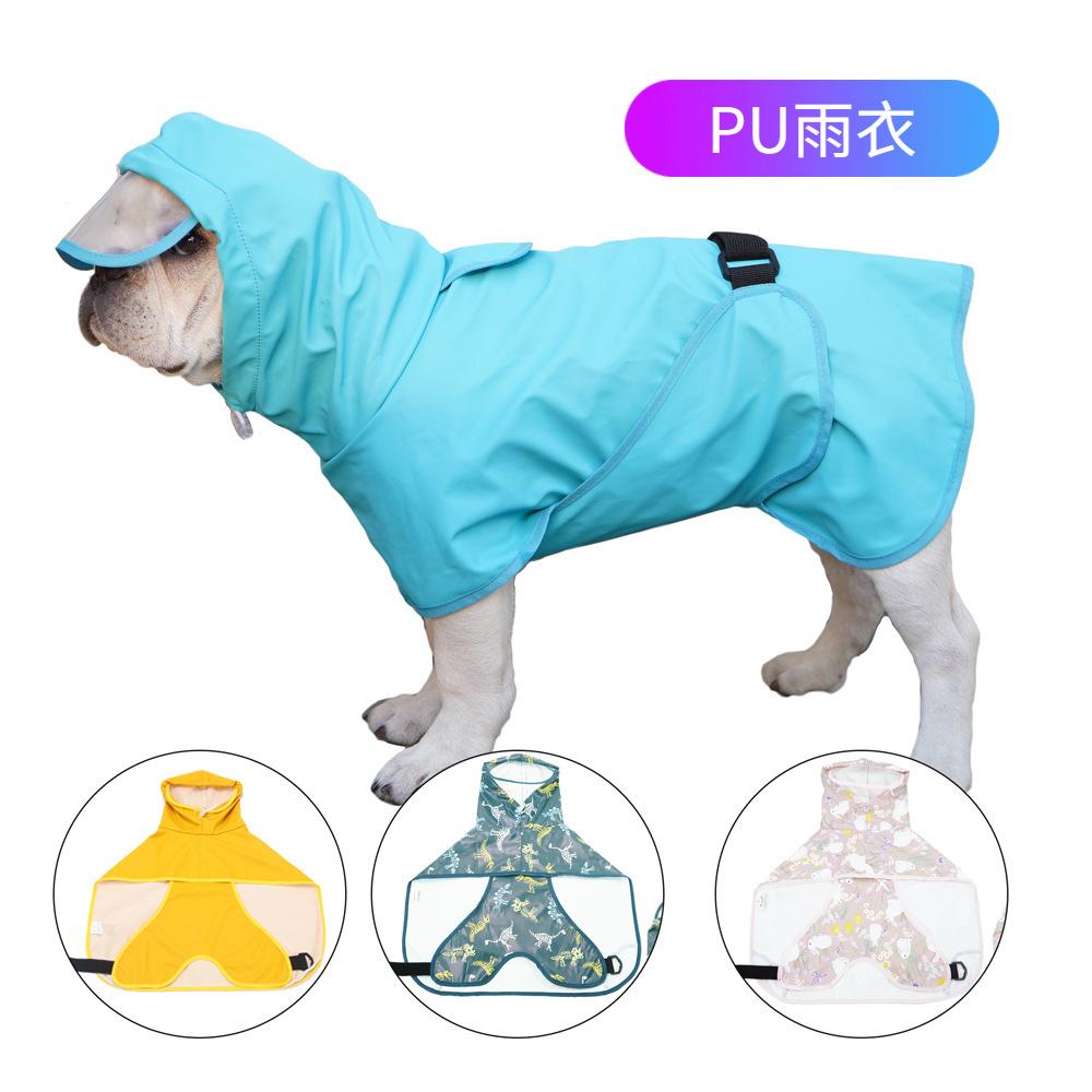 Waterproof Dog Raincoat Cape Easy To Wear for Corgi Teddy Golden Retriever Belly Cover Pet Coat  Dog Jacket Pets Dog Clothes