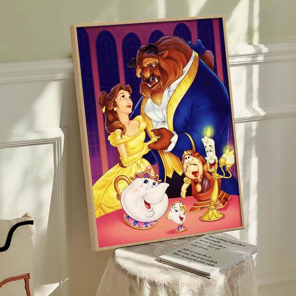 DIY Diamond Painting Beauty and The Beast Cross Stitch Kit Mosaic Art Diamond Painting Full Circle Diamond Home Decoration