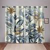 2 Panel Bird Tropical Plant Leaf Printed Curtains for Bedroom Living Room Blinds Window Cortinas Grommet Top Rod Pocket Drape