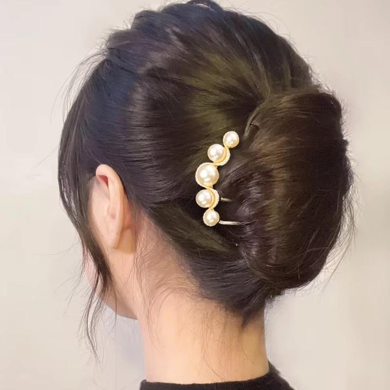 New Fashion Metal U-Shaped Hair Stick Women Elegant Simple Pearl Hair Clip Pins Hairpin Headwear Hair Accessories Gifts Jewelry