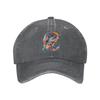 Artistic Dolphin Baseball Cap Washed Cotton Adjustable Casual Outdoor Trucker Hat