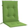 Low Backrest Cushions 2 Pcs. Melange Green 100x50x4 cm Fabric