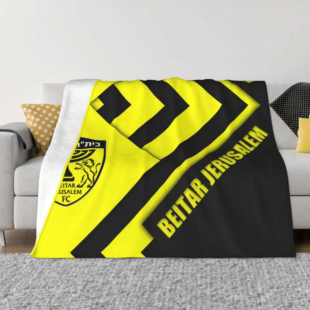Half FC Israel Beitar Jerusalem Blankets Football Game Plush Funny Warm Throw Blankets for Bedding Lounge Winter