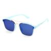 Fashion Pilot Flat Top Sunglasses Men Vintage Square Film Mirror Blue Lens UV400 Protection Stylish Eyewear