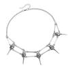 Alloy Gothic Bird Skull Necklace Exquisite Pendant Necklace Alloy Texture for Individualistic and Artistic Expression