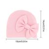 Akcesoria dla niemowląt czapka dziewczęca rękawiczki antypoślizgowe zestaw czapka niemowlęca solidna duża czapka z kokardką dla dziewczynek czapka dziecięca z kokardką
