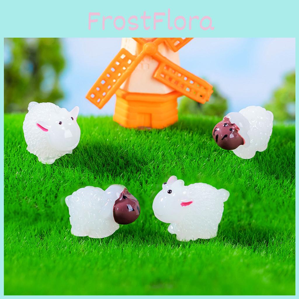 Cute Luminous Sheep Resin Figures For Miniature Garden And Fairy Landscapes