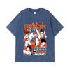 275 GSM Washed T-shirts 100% Cotton Slam Dunk V2 Hanamichi Print Unisex Heavy Cotton T Shirt