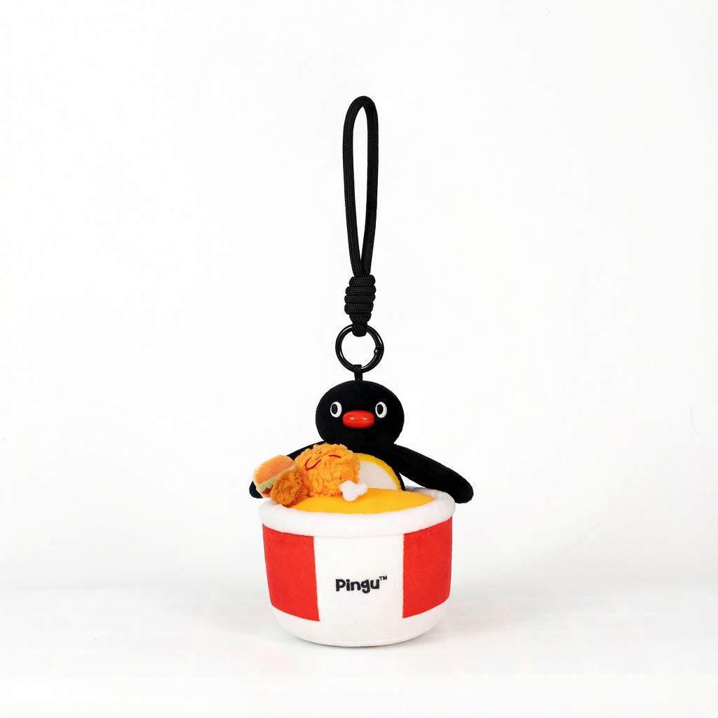 Portachiavi Peluche Pinguino Originale Bambola Ornamento per Zaini