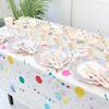 Kids' Party Disposable Tableware: Birthday Tablecloth, Cake Plates, and Dessert Table Decor