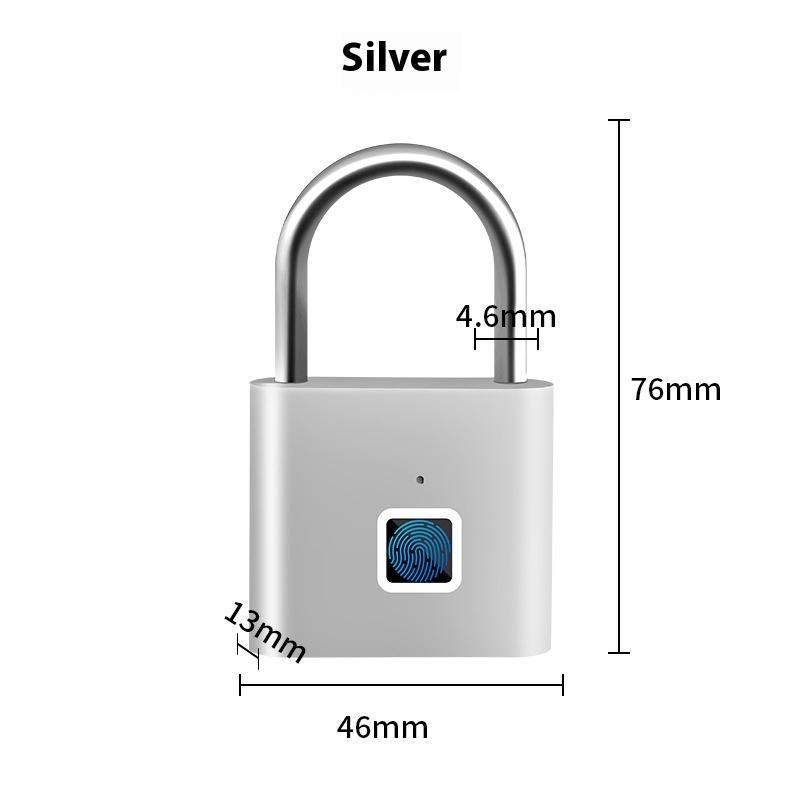 

1 Комплект Водонепроницаемый Дверной Замок Бесключевой USB Зарядка Замок с Отпечатком Пальца Умный Навесной Замок 0.5 сек Разблокировка Портативный Противоугонный Навесной Замок