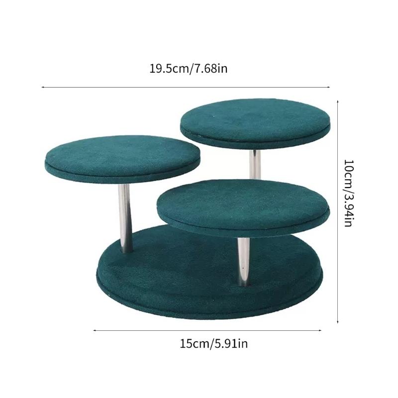 Elegant Jewelry Organizer Showcasing Accessories Fabric Material Rings Display Stand Great for Jewelers and Enthusiasts