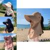Sun Protection Sun Hat For Women With Removable Shoulder Cover Summer Uv Shield For Outdoor Activities
