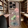Lotus Flowers with Dragonflies Phone Case for iPhone 17 16 15 14 13 12 11 Pro Max Plus Anti Scratch, Gel Flexible Protective