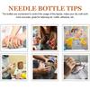 5 Pcs Precision Pointed Squeeze Bottles Fine Tip Pottery Glaze Needle Applicator White Plastic Underglazing Tools Clay Modeling