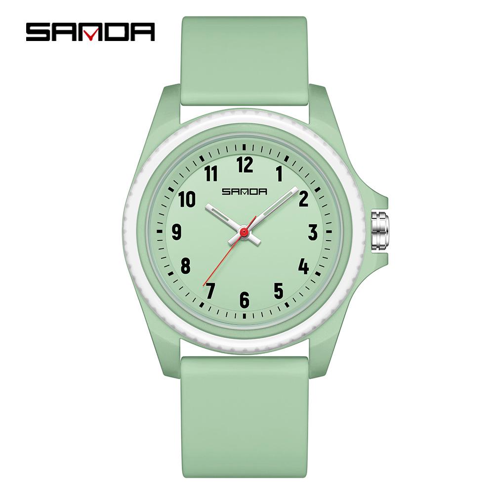 Sanda Unisex Waterproof Quartz Watch for Students - Simple, Versatile Design for School and Exams