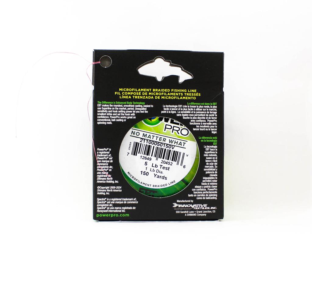 POWER PRO Braided Spectra Line 5lb X 150yds Red (4526)