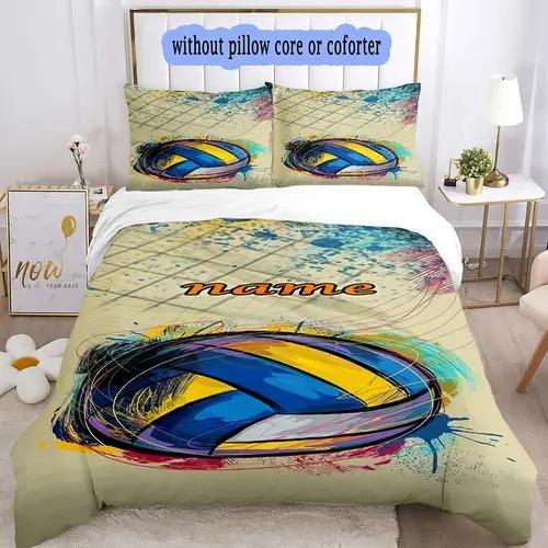 Comforter Volleyball Volleyball Background Theme Suitable For Children Kids And Adults Soft Warm And Breathable