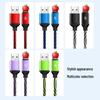 3A Super Fast Charging Braided Multi-Port Data Cable for Type-C, Android, and Apple Devices
