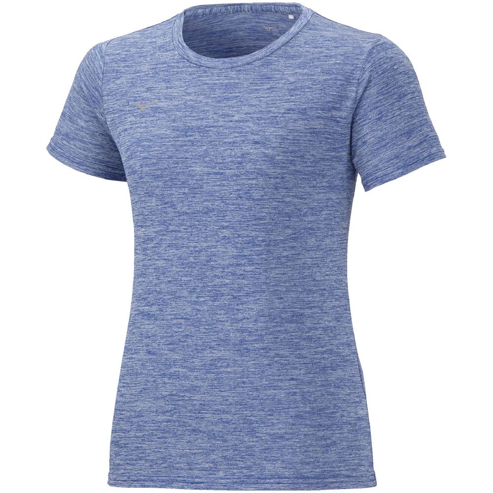 

Mizuno NaviDry Short Sleeve Training UPF 15 Sun Light Navy Size S Women s T-Shirt, Moisture-Wicking, Quick-Drying, Protection, Heather/Light Gray,