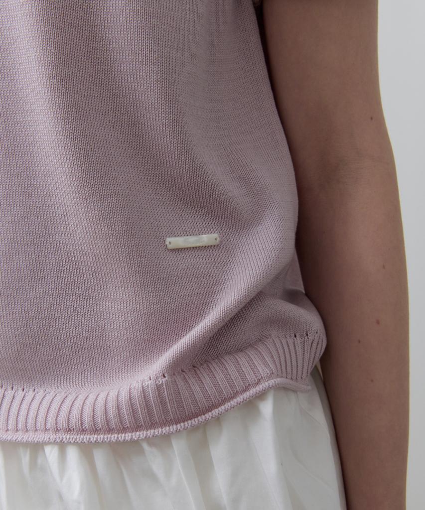 Toabe Silk Tencel Half Sleeve Knit (Pink)