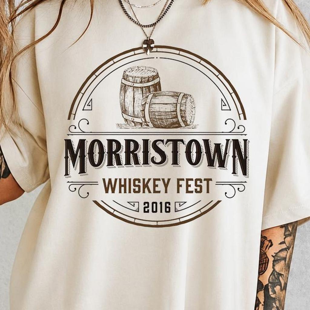 Morristown Whiskey Fest Graphic Tee, Vintage Western Bar Shirt, Retro Distillery Festival T-Shirt, Rustic Bourbon Apparel